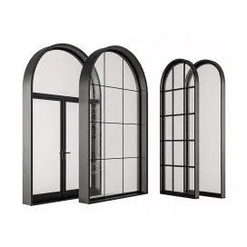 Black Modern Arched Window Windows Set
